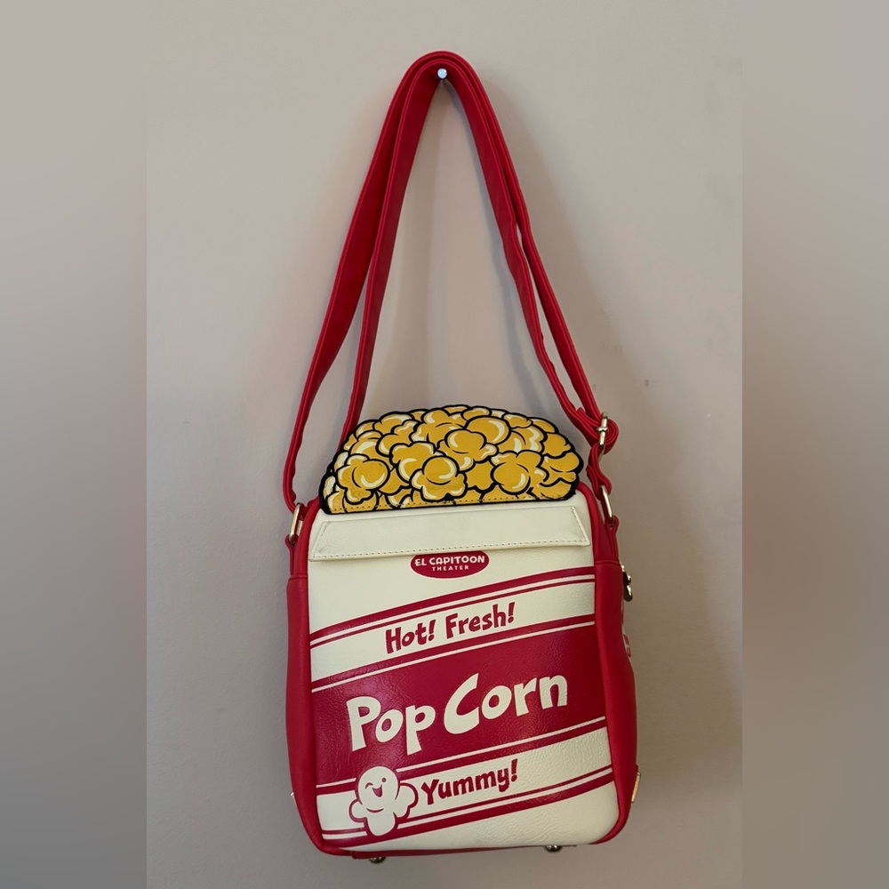 Loungefly Disney Destination D23 MOG WDI El CapiTOON Popcorn Crossbody Bag